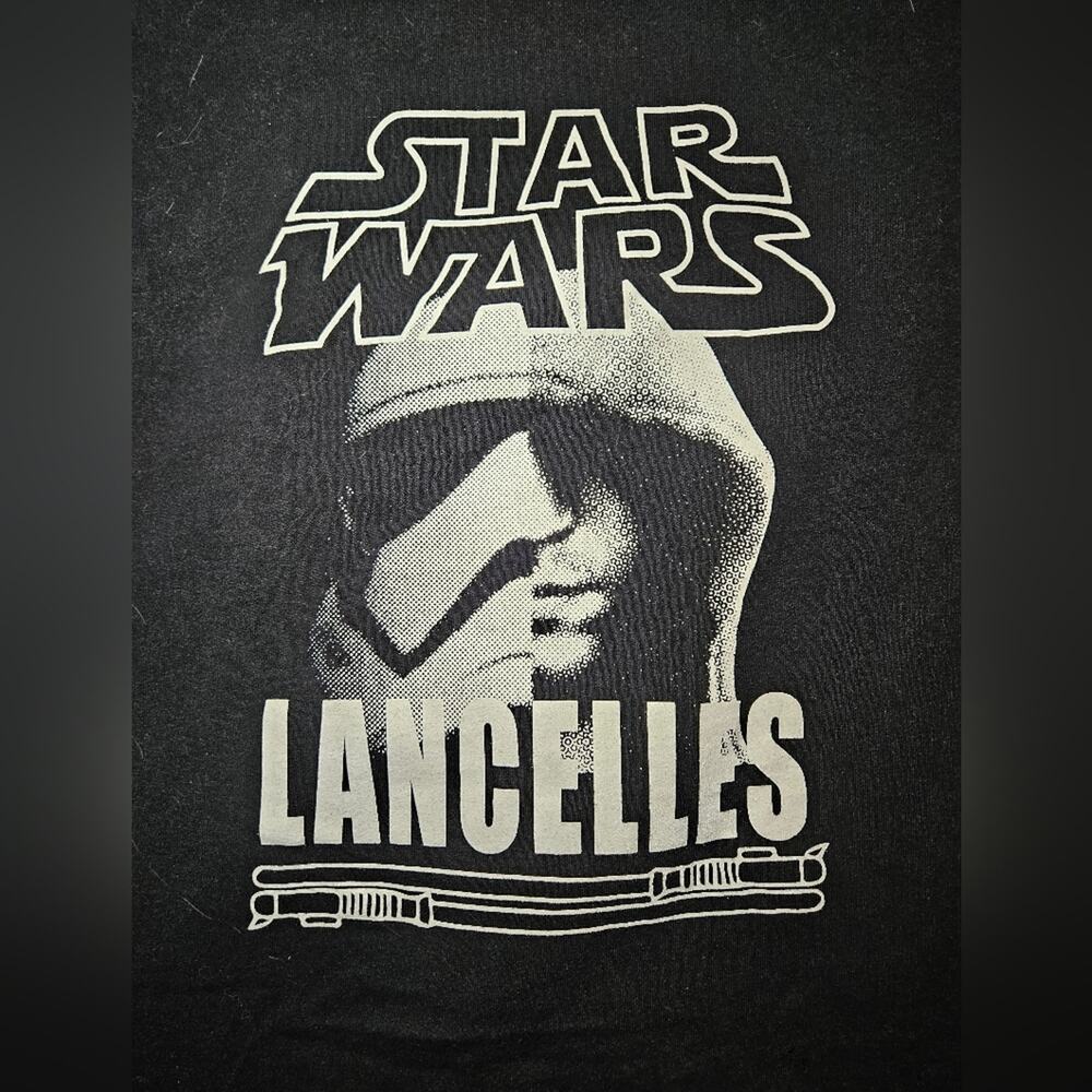Large Men's Star Wars Lancelles Black & White Graphic T-Shirt - Used